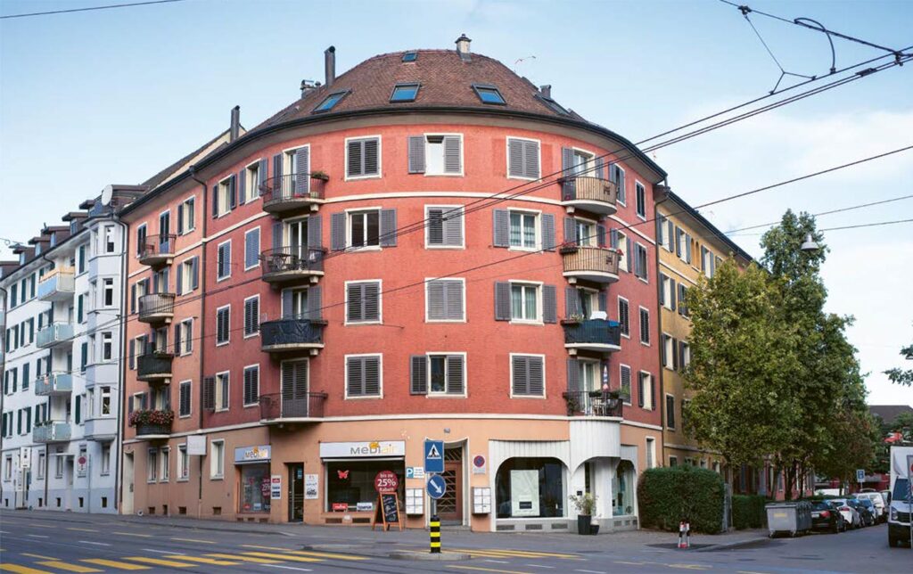 Der schon fast ikonische Rundbau an der Ecke Birmensdorferstrasse/Haldenstrasse